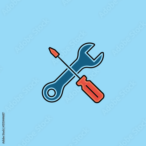vector icons representing home fix and factory maintenance, gas and electricity maintenance