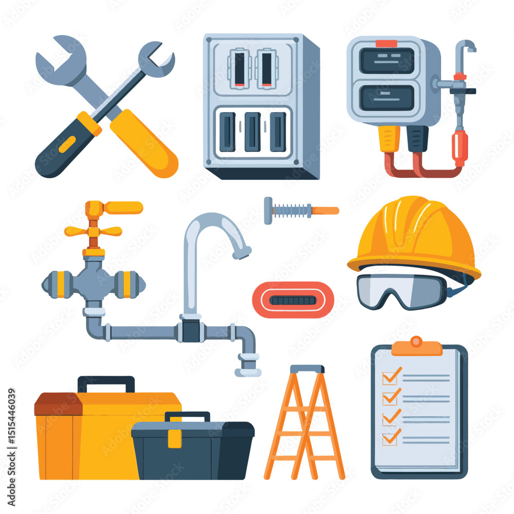 vector icons representing home fix and factory maintenance, gas and electricity maintenance
vector icons representing home fix and factory maintenance, gas and electricity maintenance