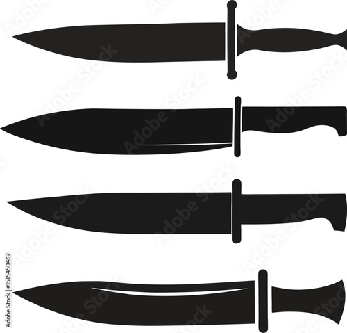 hunting knife isolated on white background