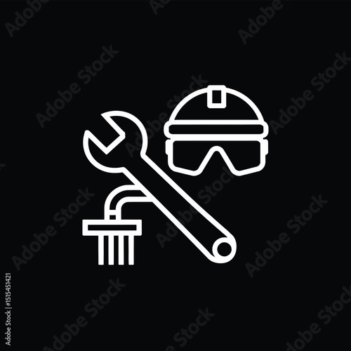  vector icons representing home fix and factory maintenance, gas and electricity maintenance                              
