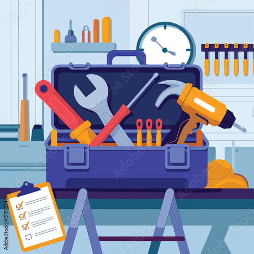  vector icons representing home fix and factory maintenance, gas and electricity maintenance                              
