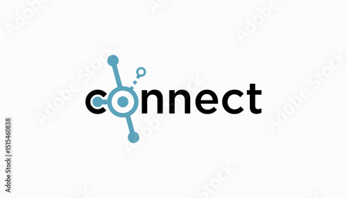abstract connect logo design icon vector illustration template