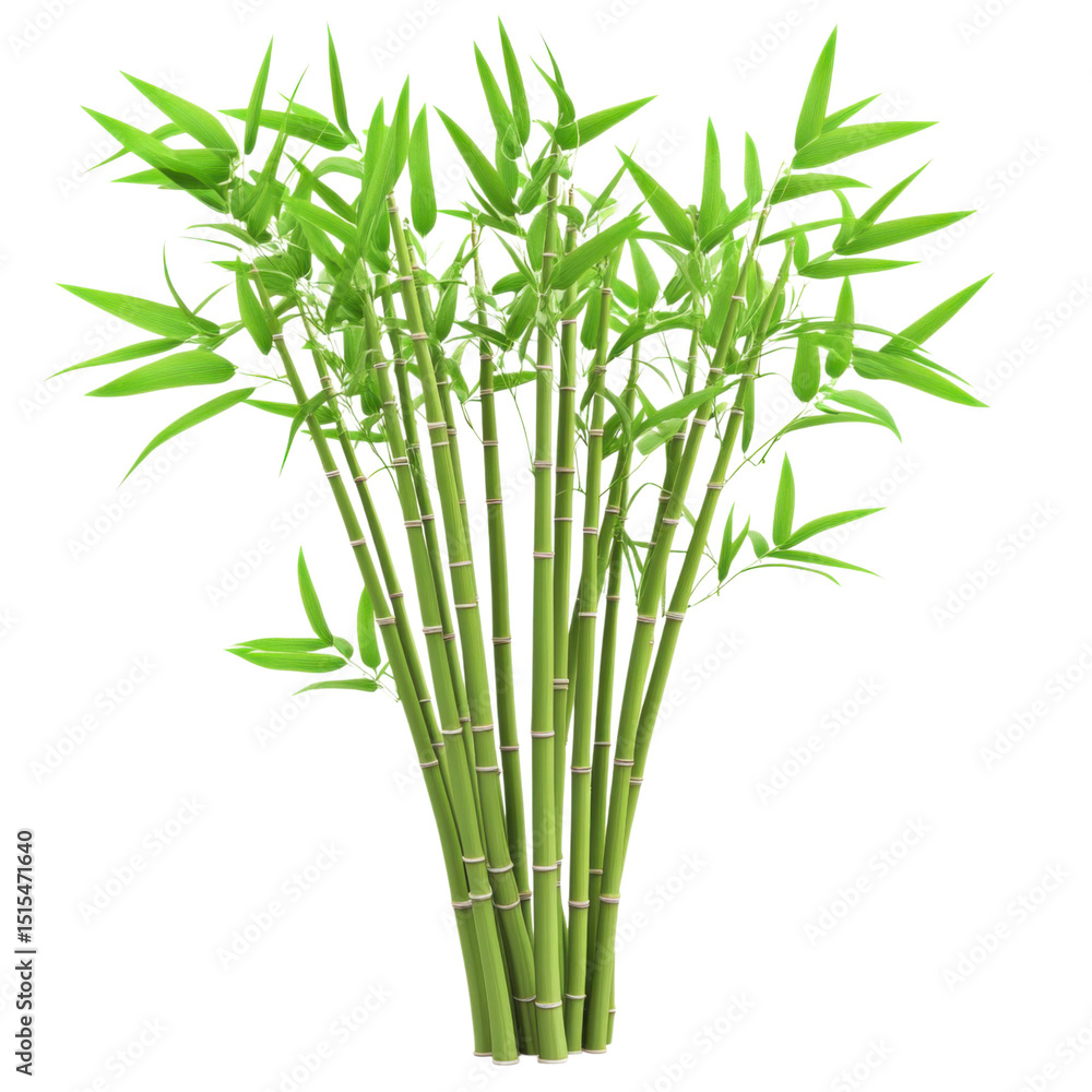 Fototapeta premium Bamboo isolated on transparent background.