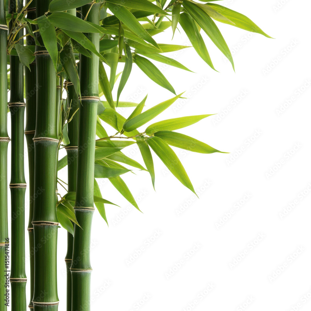 Naklejka premium Bamboo isolated on transparent background.