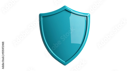 Free Download A vibrant glossy teal shield graphic symbol perfectly represents data security and protection. Transparent background. - GFXLoad
