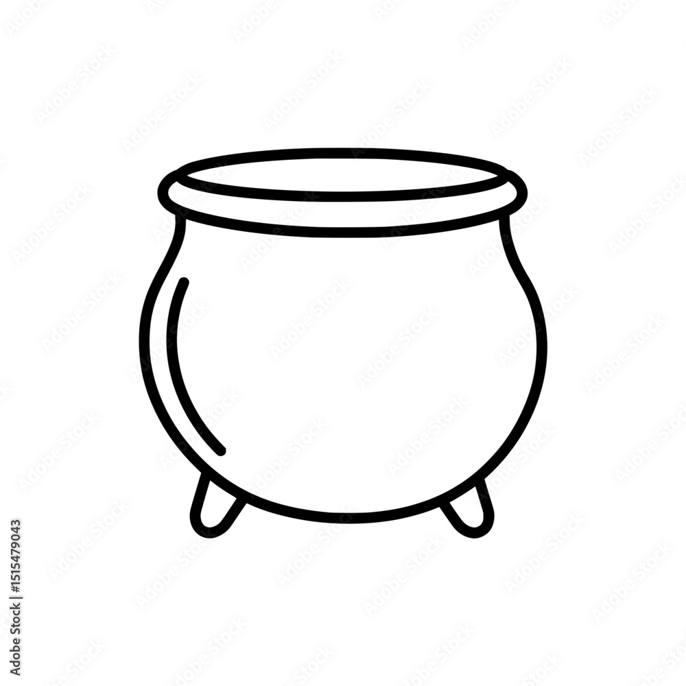 Cauldron Outline Illustration: Witchcraft, Halloween, and Magic Pot - Vector Graphic Cauldron Outline Illustration: Witchcraft, Halloween, and Magic Pot - Vector Graphic