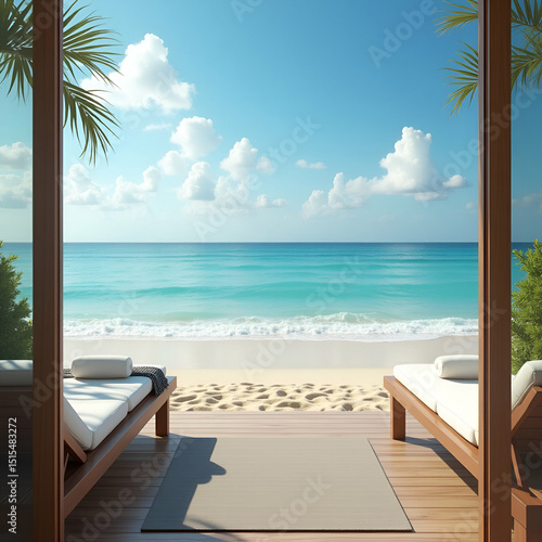Strategic Workcation Planning  Discover Laptop-Friendly Resorts for Blended Work-Leisure Schedules and Productivity-Focused Environments in Stunning Photo Stock
