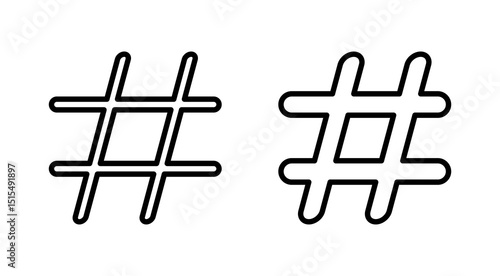 Hashtag icon vector. hashtag sign and symbol