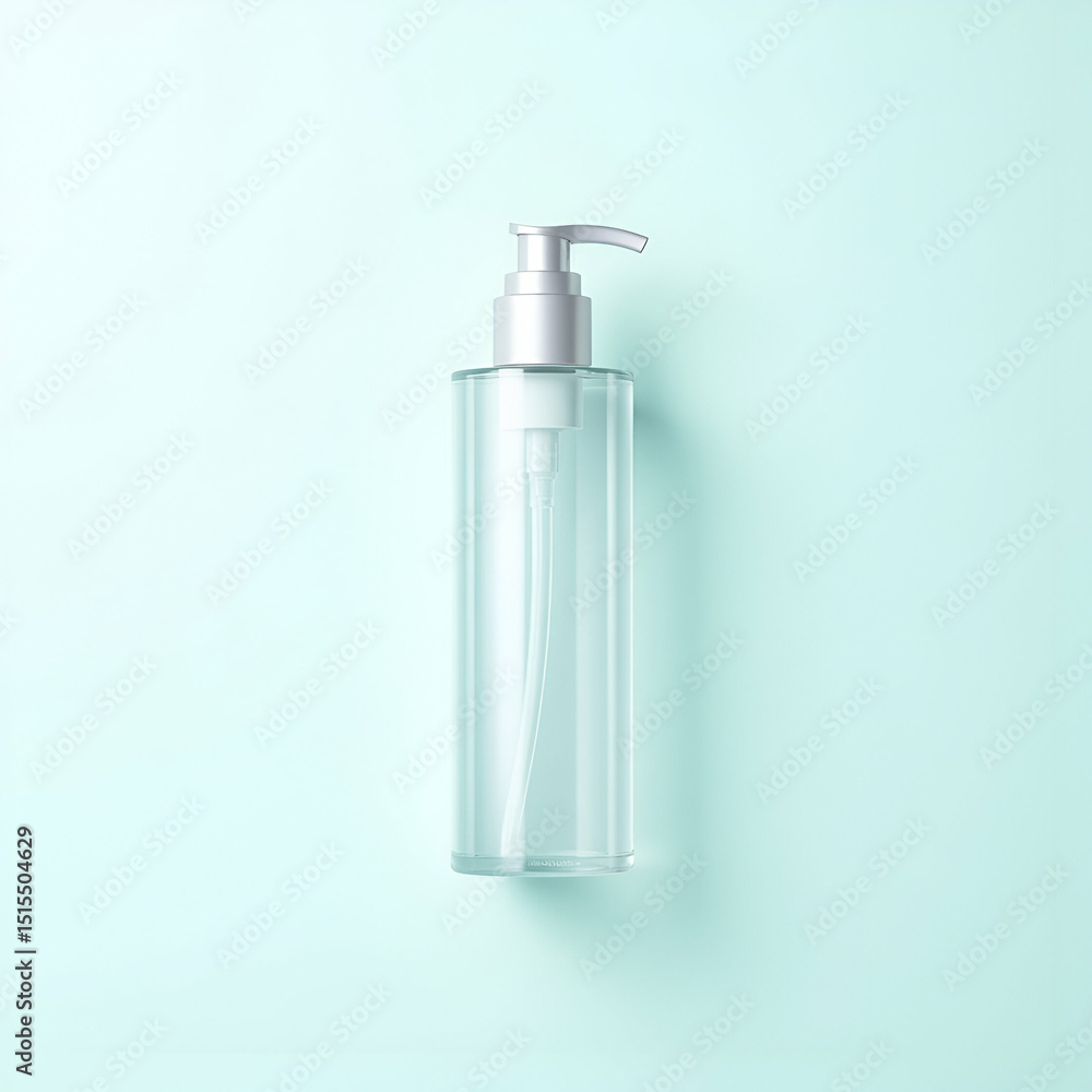 Transparent Beauty Bottle Infographic: Clear Cylindrical Container with Pump Dispenser - Minimal Vector Design for Skincare Product Diagrams and Cosmetic Packaging Guides Transparent Beauty Bottle Infographic: Clear Cylindrical Container with Pump Dispenser - Minimal Vector Design for Skincare Product Diagrams and Cosmetic Packaging Guides