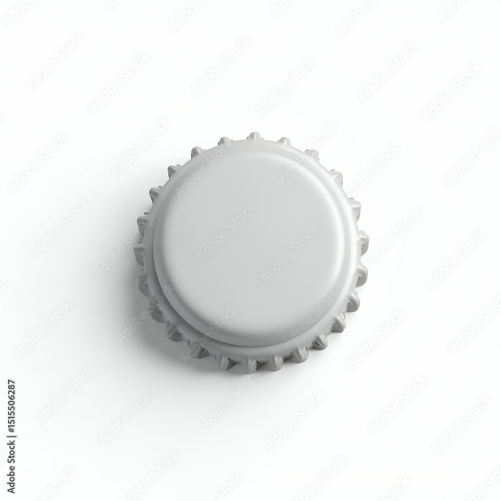 High Resolution Infographic of Isolated Bottle Cap on White Background with Soft Shadows and Metallic Gradient for Packaging Design High Resolution Infographic of Isolated Bottle Cap on White Background with Soft Shadows and Metallic Gradient for Packaging Design