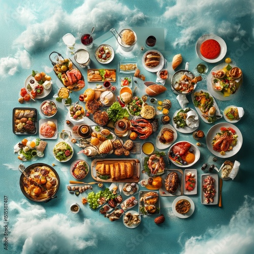 An Array of Culinary Delights in a Dreamy Food Heaven