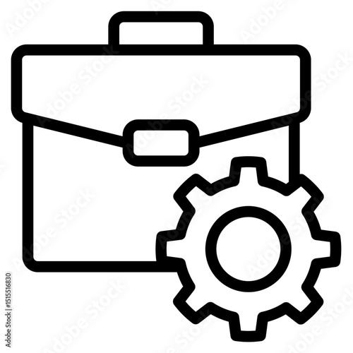 Labor briefcase icon in vector illustration