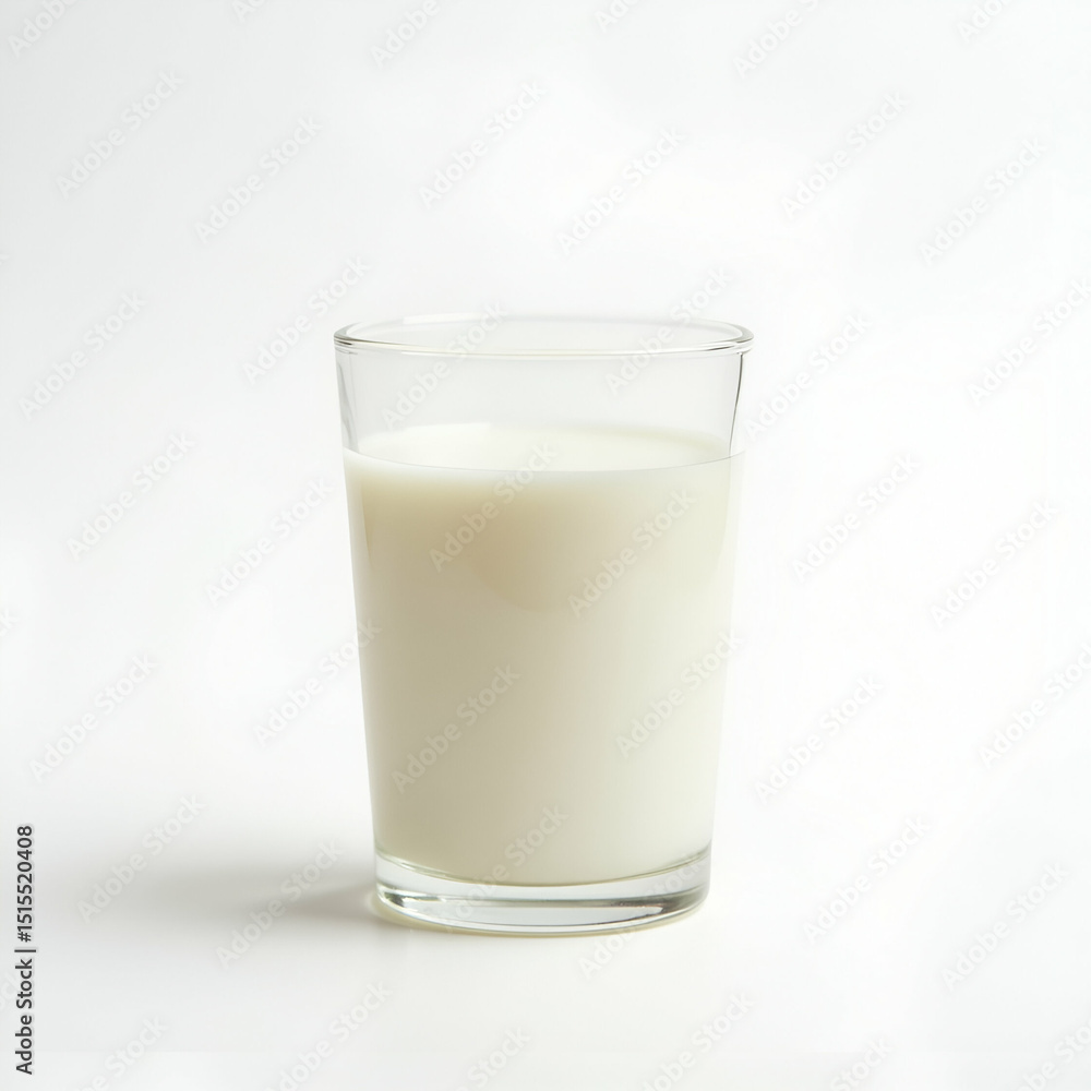 Professional Studio Capture of Clear Glass of Whole Milk on White Background for Premium Dairy Branding - Emphasizing Purity, Reflection, and E-commerce Listings Professional Studio Capture of Clear Glass of Whole Milk on White Background for Premium Dairy Branding - Emphasizing Purity, Reflection, and E-commerce Listings