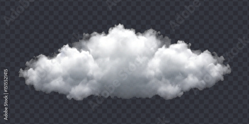 realistic smooth white and black cloud in different style isolated on transparent background
