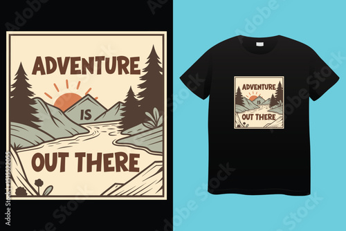 Camping T-Shirt Design – Outdoor Adventure, Nature, Wilderness, and Hiking Graphic Tee.