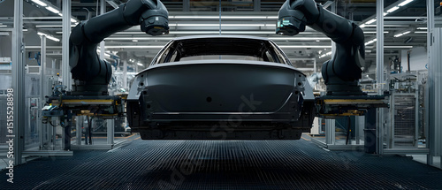 Automated Car Body Assembly In Manufacturing Facility