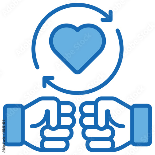 Solidarity Blue White Icon