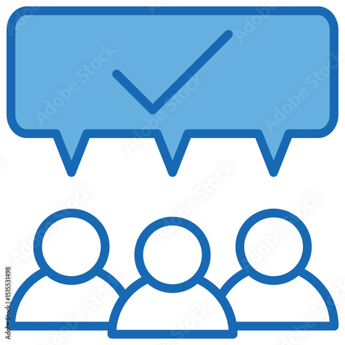 Consensus Blue White Icon