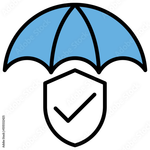Protection Blue Black Icon