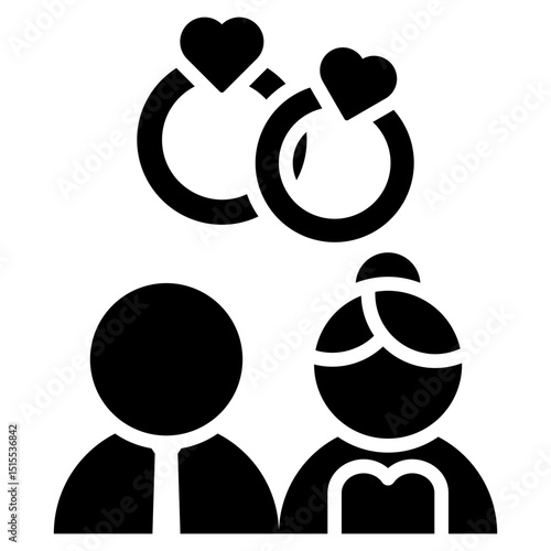 Marriage Glyph Icon