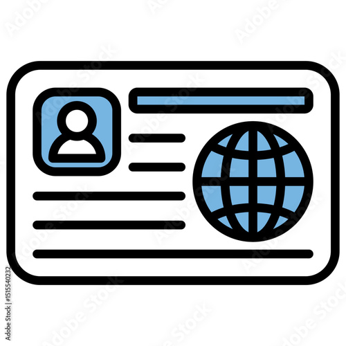 Citizenship Blue Black Icon