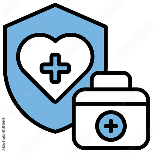Healthcare Blue Black Icon