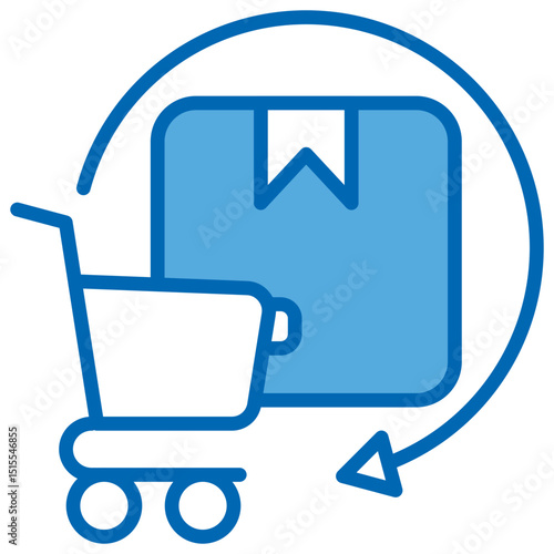 Consumption Blue White Icon Editable Stroke