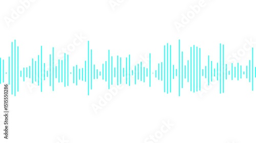 Dynamic equalizer visual effect, Abstract sound waves, Digital simple equalizer (sound wave), on isolated background.Sound Wave Animated audio waveform spectrum animation.4k