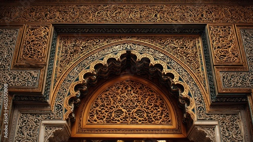 Intricate Arabesque Archway: A Masterpiece of Islamic Architecture