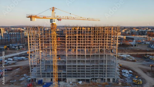 Wallpaper Mural Sky Builders: Aerial View of Apartment Construction Zone Torontodigital.ca