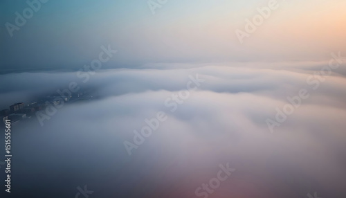 Wallpaper Mural view of a city through the clouds Torontodigital.ca