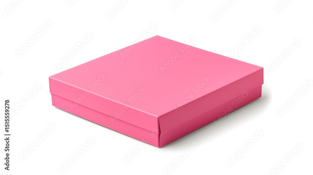 pink packaging box isolated on white background for branding, pink packaging box isolated on white background for branding,