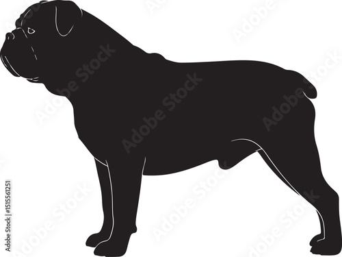 Continental Bulldog Silhouette Side View