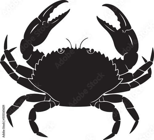 Dungeness Crab Silhouette Side View