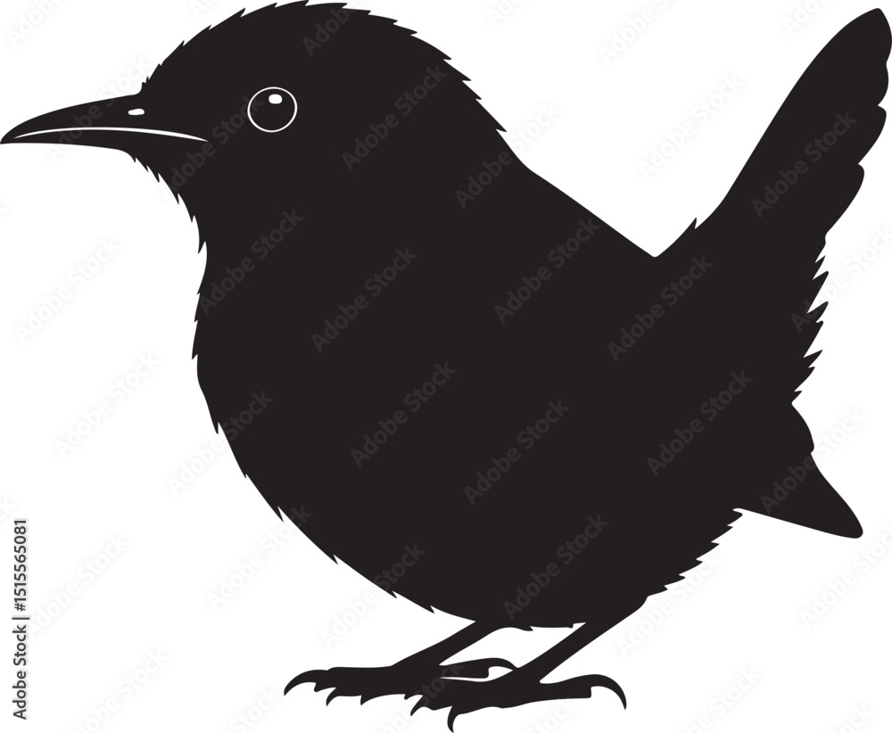 Obraz premium Marsh Wren Silhouettes Vector Pack