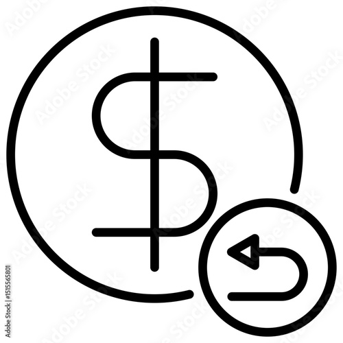 Return On Investment Outline Icon