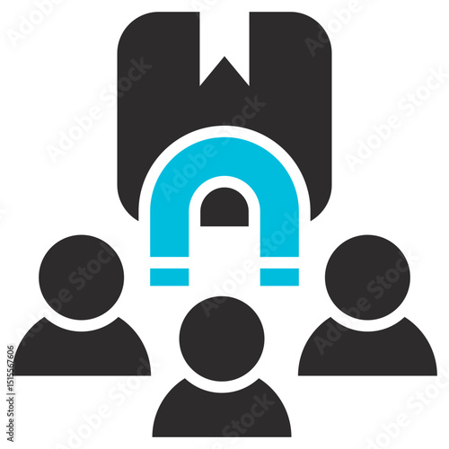 Lead Glyph Blue Grey Icon