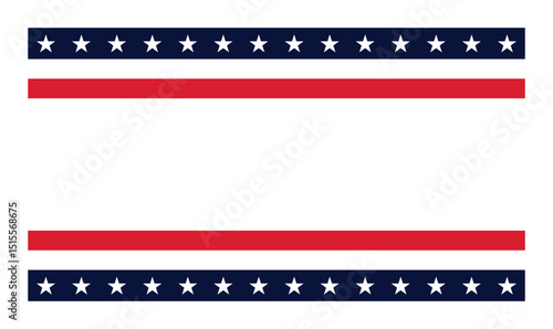 rectangular frame American flag icon. USA independence day icon. USA patriotic flag frame for decoration, party, banner and badge design. 4th july icon. USA flag background. vector illustration png
