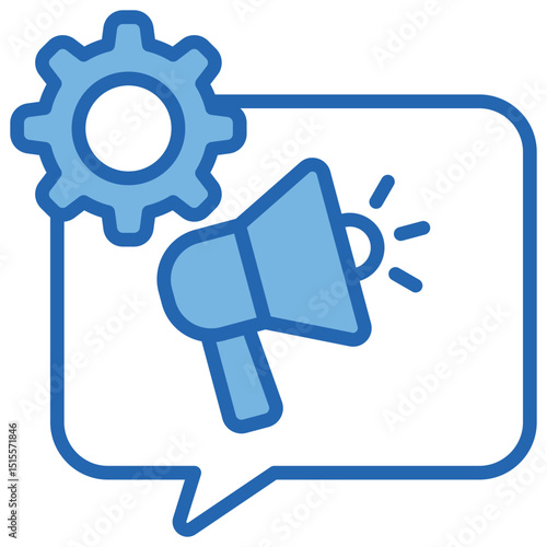 Campaign Blue White Icon