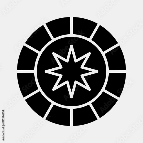 Icon astrological sign. Zodiac horoscope elements. Icon in glyph style.