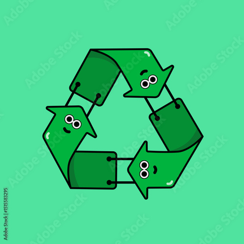 Recycle logo illustration.