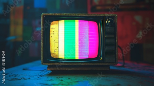 Retro Television Static Night