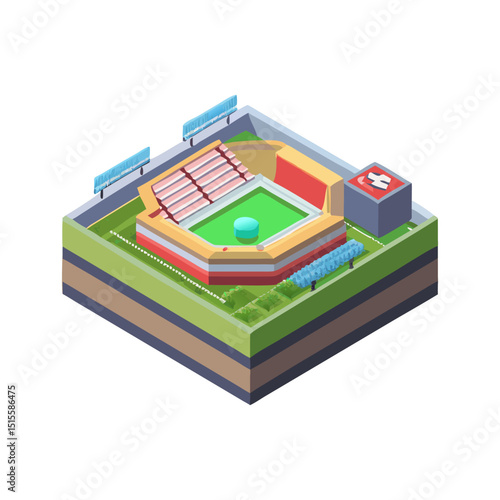 Isometric Cartoon Stadium