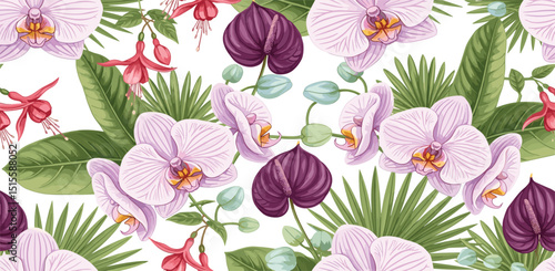 Wallpaper Mural Watercolor peony flower clipart set with green leaves, pink botanical floral elements, spring wedding DIY, printable flower art Torontodigital.ca