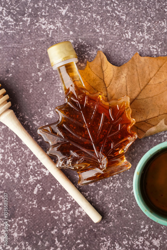 Bottle of tasty maple syrup...