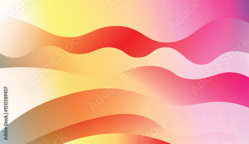 Blurred Decorative Design In Modern Style With Wave, Curve Lines. For Design, Presentation, Business. Vector Illustration with Color Gradient.
