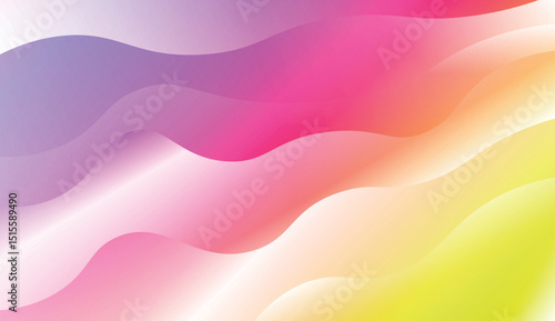 Wavy Background. For Futuristic Ad, Booklets. Vector Illustration with Color Gradient.