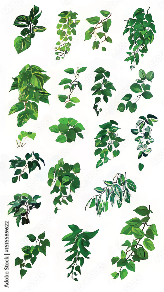 Tropical Foliage: Vibrant Natural Greenery and Botanical Illustrations in Eco-Friendly Decor Designs with Cascading Leaves and Artistic Hand-Drawn Patterns Tropical Foliage: Vibrant Natural Greenery and Botanical Illustrations in Eco-Friendly Decor Designs with Cascading Leaves and Artistic Hand-Drawn Patterns