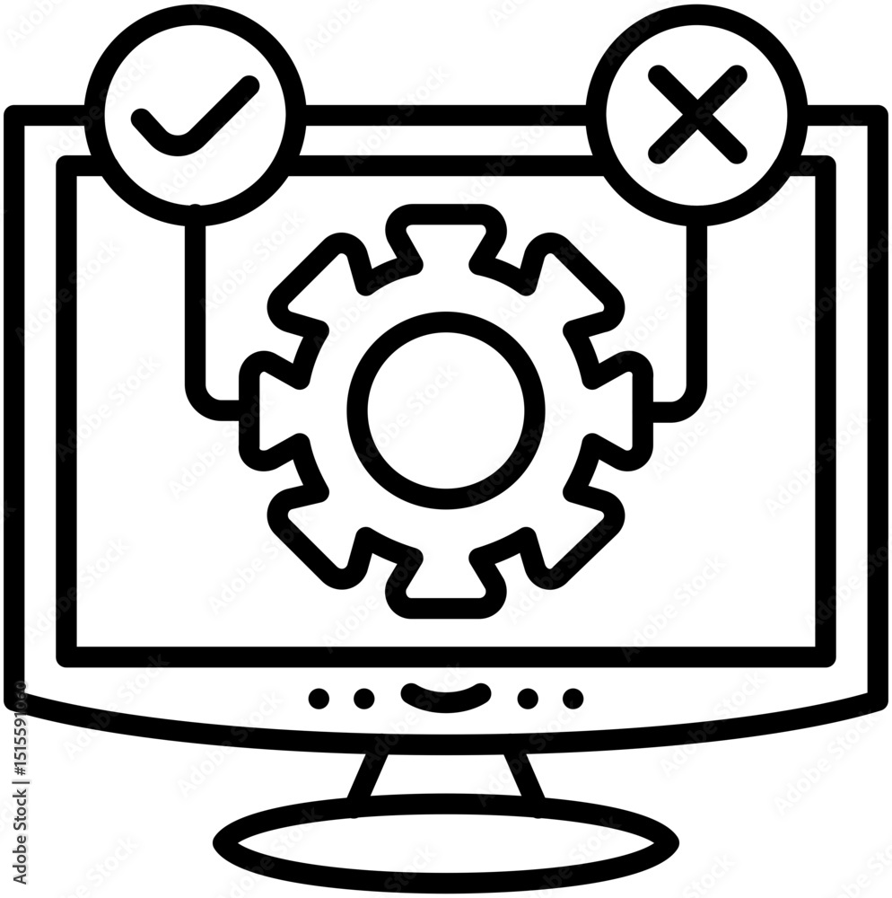 Software Testing Vector Icon Software Testing Vector Icon