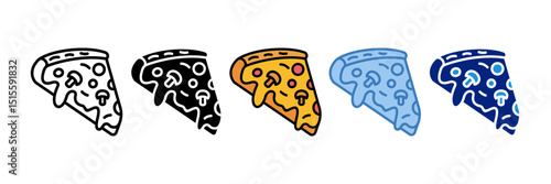 Pizza Slice Icon Element For Design